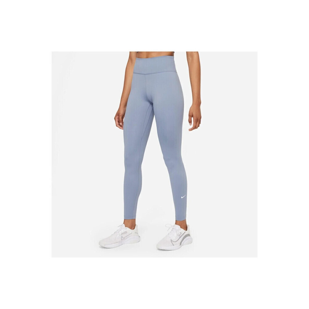 Nike One Woman's Dri-Fit Mid-Rise Full Length Leggings Dusty Blue Size XS NWT